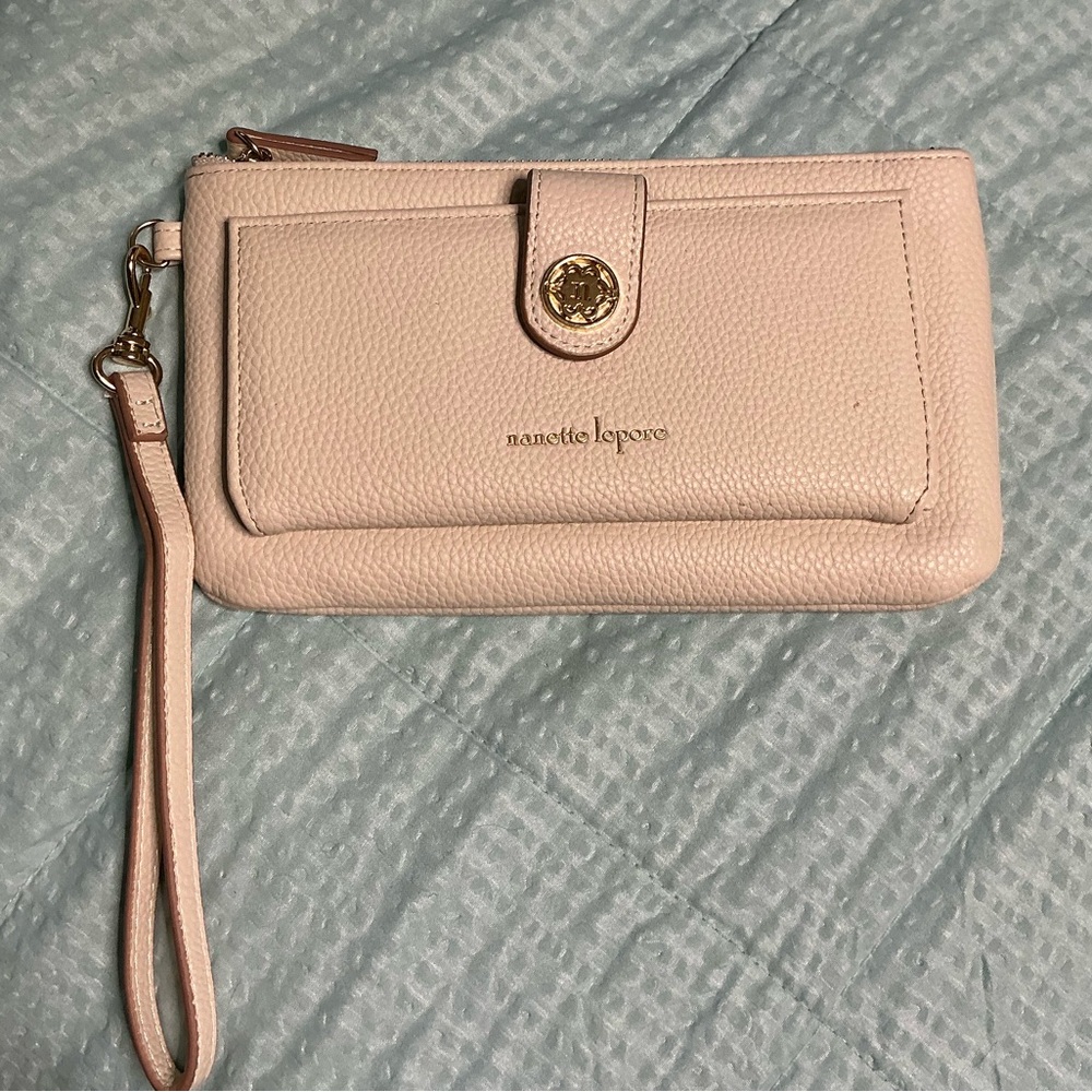 Nanette Lepore Cream Clutch with Minimalist Design
